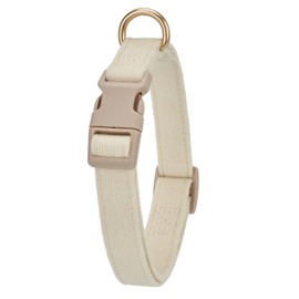 Petiry Comfortable Dog Collar Large,Gentle on Skin,Durable Plastic Buckle for Female Dogs,White,L