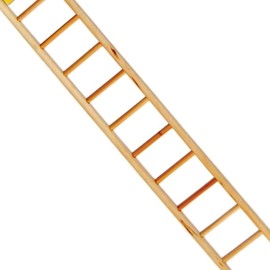 Oakestry BPV386 Birdie Basics 11-Step Wood Ladder for Bird 17-Inch Bird Climbing Toy Bird Ladder for Pets