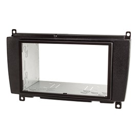 tomzz Audio 2434-055 Double DIN Radio Fascia Set Compatible with Mercedes CLK W209 Facelift 2004-2010 Black with Installation Kit