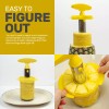 Exultimate Pineapple Corer Cutter Stainless Steel Fruit Peeler Slicer Yellow