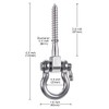 SELEWARE Heavy Duty 180° Swing Hangers, Stainless Steel Eye Screw