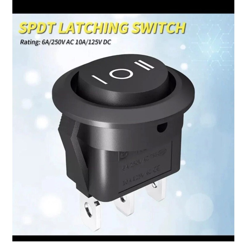 Joinfworld 2 Joinfworld 3 Way Round Rocker Switch 12V Waterproof