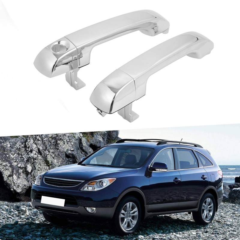 2pcs Car Exterior Door Handle Assembly Sliver 826513J010 Replacement for