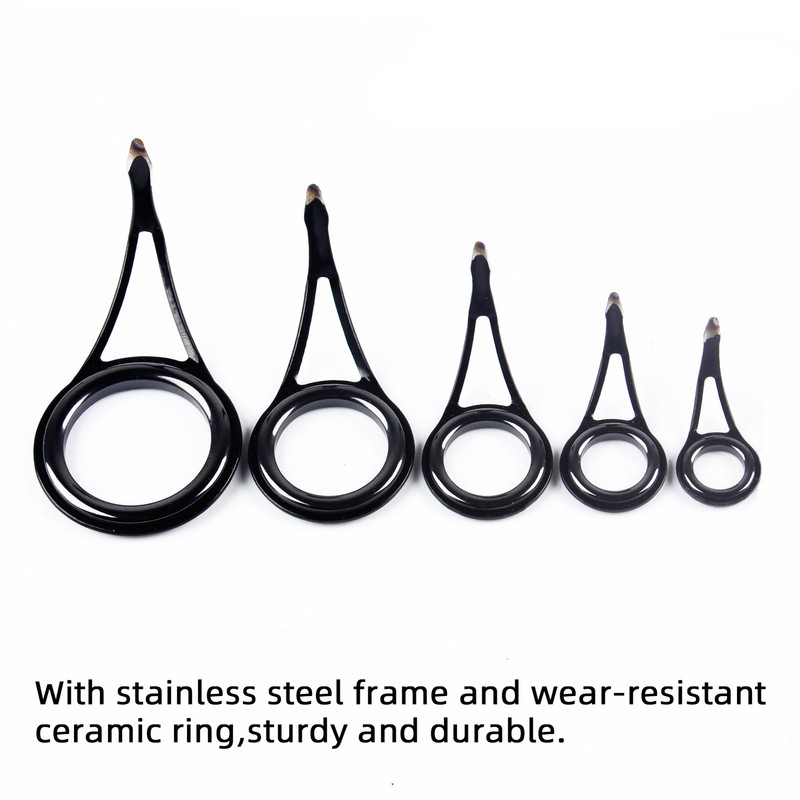 35pcs Fishing Rod Repair Kit Ceramic High Carbon Steel Fishing