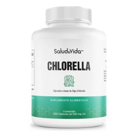 Alga Chlorella Orgánica Pared Celular Rota 200 Cápsulas 520 Salud Vida