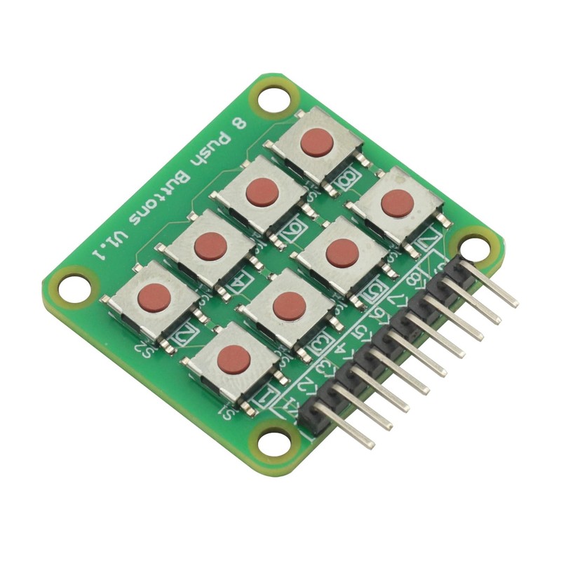 GODIYMODULES 2Pcs 2x4 Keypad 4x2 Keypad 8 Push Buttons V1.00