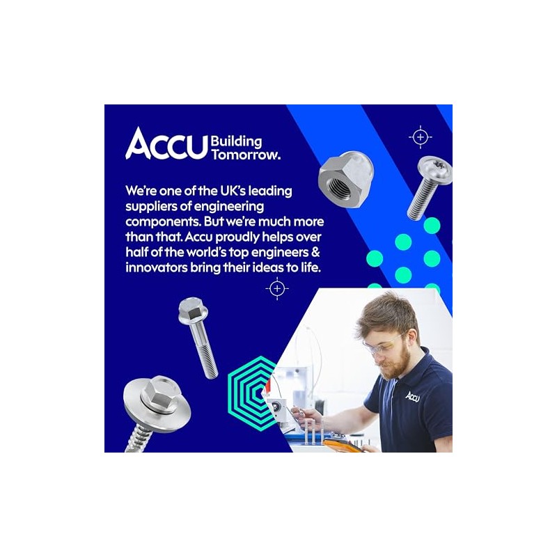Accu - M4 x 10mm Pozi Countersunk Screws (DIN 965Z)