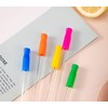 5PCS Hot Pink Reusable Straw Tips,Stainless Silicone Straw Tips,for 8mm