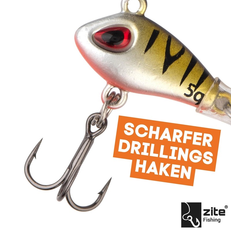 Zite Fishing Jigspinner Starterset | Barschköder Zanderköder Hechtköder Neon &
