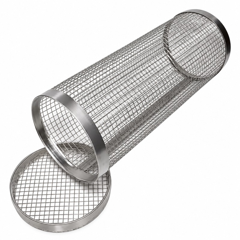 Stainless Steel Rolling Grill Basket for BBQ Cooking – Large