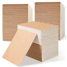 feela 170 Pack Blank Kraft Notebooks, Unlined Sketchbook Mini Cute Note Pad for Drawing Writing, Journal Bulk For Kids Students Office School Supplies, A6, 48 Pages, 4.25” X 5.5”, Brown
