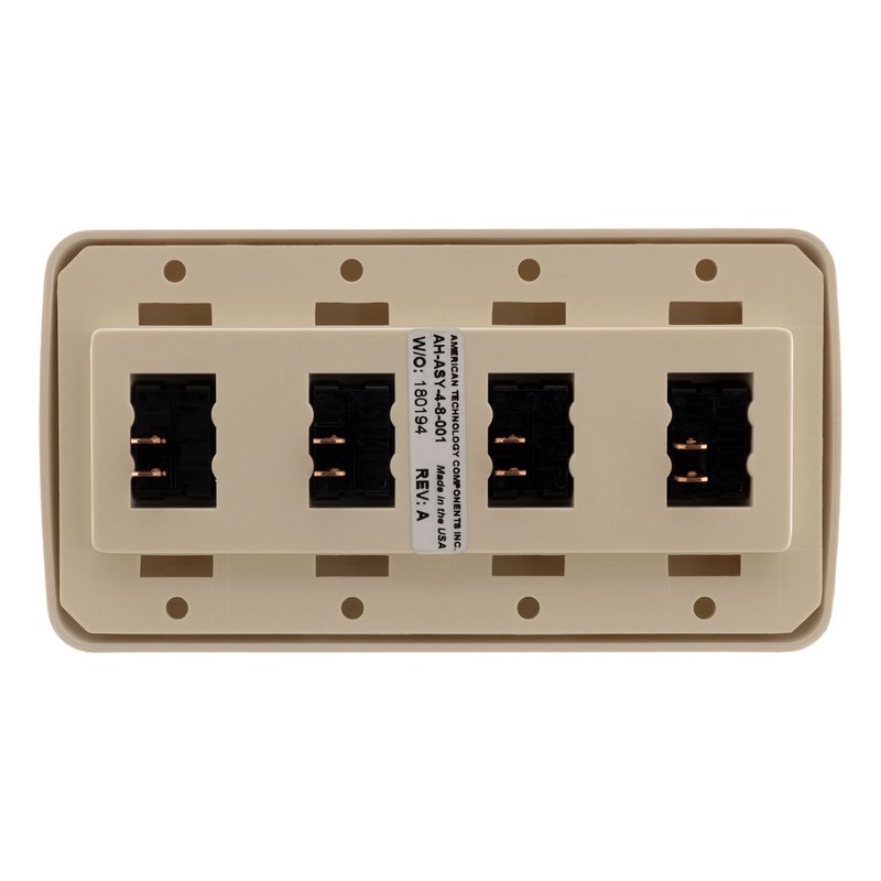 American Technology Components Quad SPST On-Off Switch with Bezel, 12-Volt,