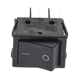 Mini Rocker Switch 12V 2 Pin (Pack of 1) Toggle Switch DPST ON OFF Press Button 250V Volt AC 16A Amp Black Snap-in for Car Auto Automotive Boat RV Household DIY Appliances