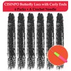 CISINPO Butterfly Locs with Curly End 36 Inch, 6 Packs