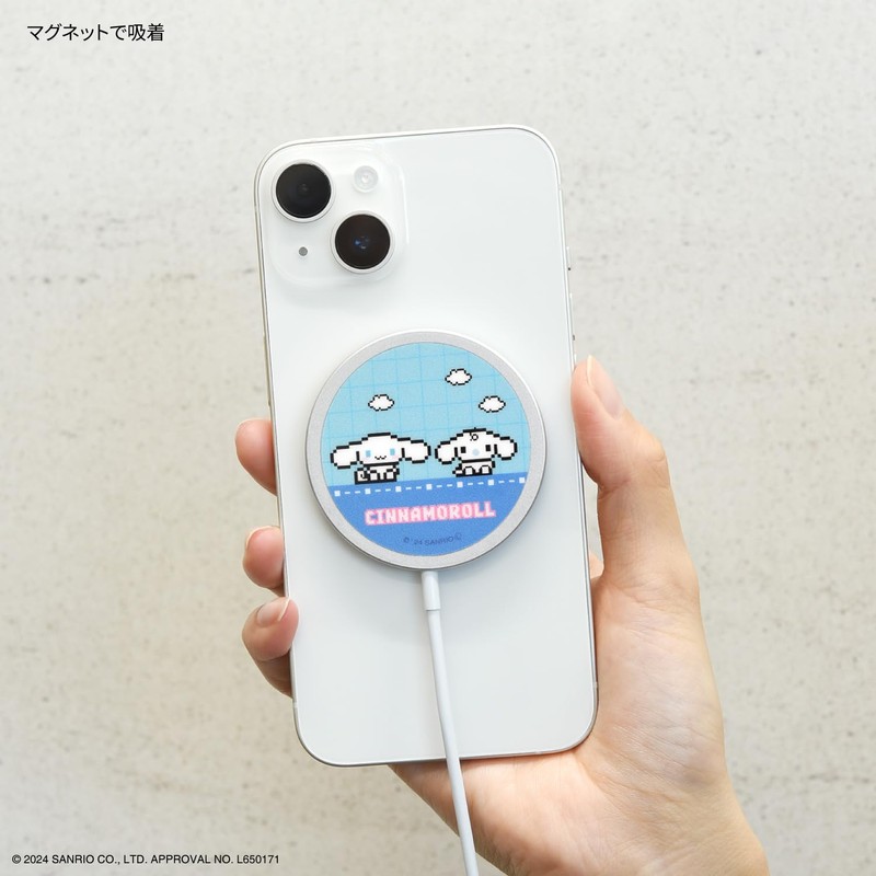 Gourmandies SANG-482CN Sanrio Characters MagSafe Compatible Wireless Charger Cinnamorol