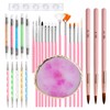 Nail Brush Set 30 Pieces with Dotting Tools Palette and