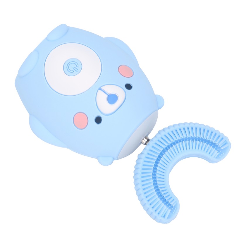 Cute Cartoon Bear Pattern U Shaped Automatic Toothbrush Electric Children