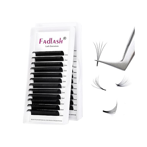Fadlash Selbstfächernde Wimpern Extensions Easy Fan Lashes 0.05 13-16mm Wimpern
