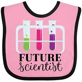 inktastic Future Scientist Girls Chemistry Baby Bib Pink and Black 311a0