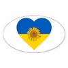 CafePress Ukrainian Sunflower Sticker Oval Car Bumper Sticker(10-Pack)