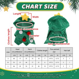 Dog Christmas Outfit Green Pet Cloak Puppy Cape Xmas Tree Elf Costume with Hat for Small Medium Large Cat Dogs Cosplay Party