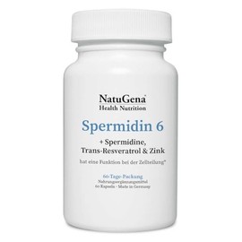 NatuGena idine 6 idine High Dose with 6 mg per Capsule / Trans-Resveratrol & Zinc / Cell Building / Cell Growth / 60 Capsules HPMC (60 Day Pack)