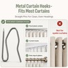 Curtain Hooks - Heavy Duty Metal Pin Hooks, 50 Pack