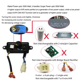 J2XCO AVR Automatic Voltage Regulator for Cummins Onan HomeSite Power 2400 3500 Gasoline Generator
