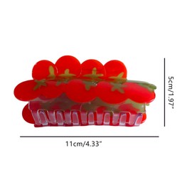 Novelty Red Berry Claw Clip,Funny Acetate Claw Clip for Women,Fashion Hair Clip