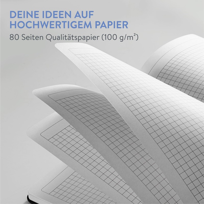 WINTEX Notebook in DIN A5 Squared with 88 Pages -