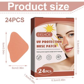 24Pcs Nasenschutz Sonne Nasenschutz Gegen Sonne Sonnenschutz Nase Sonnenpflaster Sonnen Nasenpflaster für Männer Frauen Sport Bräunung Outdoor