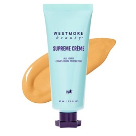 Westmore Beauty Supreme Cr√®me 3.3oz + XL Blending Brush: Waterproof Moisturizing Foundation & Concealer with Hyaluronic Acid & Niacinamide:_Medium