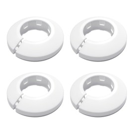 White PP Plastic Pipe Cover – Fits 32mm Pipes, Decorative Cover for Water Pipes, Radiator Wall Hole Protection, Concealment of Pipe Joints and Structural Gaps 4pcs