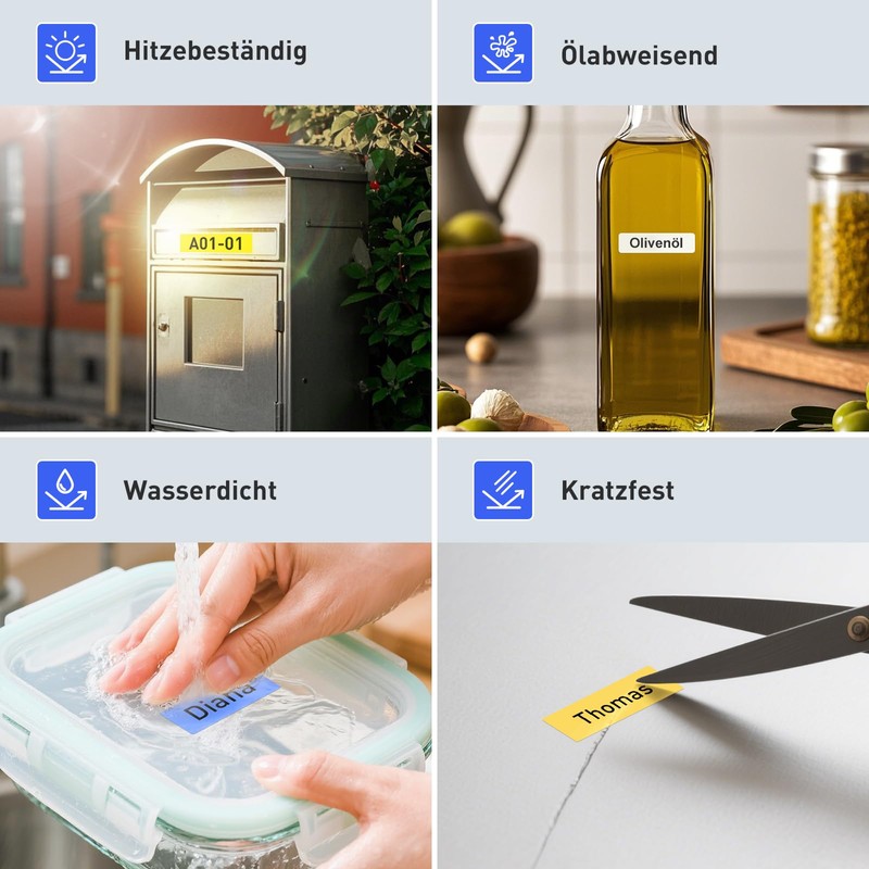 SUPVAN G15M Continuous Label Tape, Thermal Multi-Purpose Labels for Home,