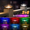 APONUO 4x4 Solar Post Cap Lights with 8 RGB Solid