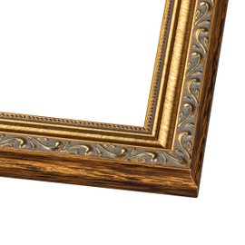 Poster Palooza 8x24 Frame Antique Gold Wood Picture Frame - UV Acrylic, Foam Board Backing, & Hanging Hardware Included!