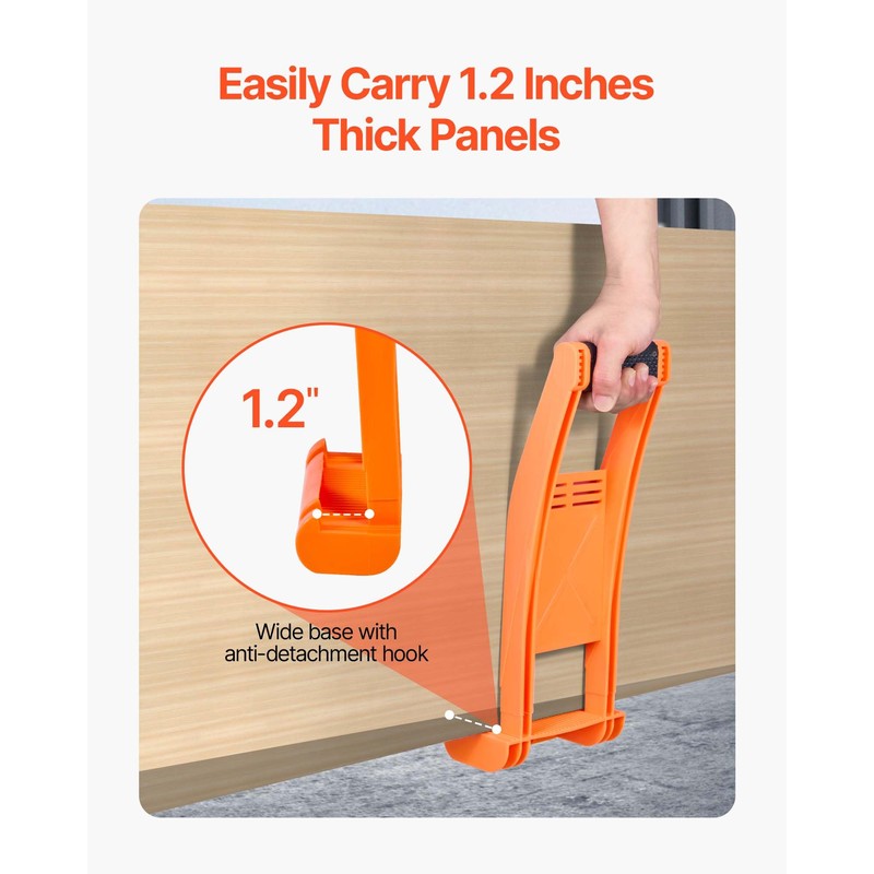 VEVOR Drywall Carrier, 2 Pack Plywood Carriers Handles, ABS Plastic