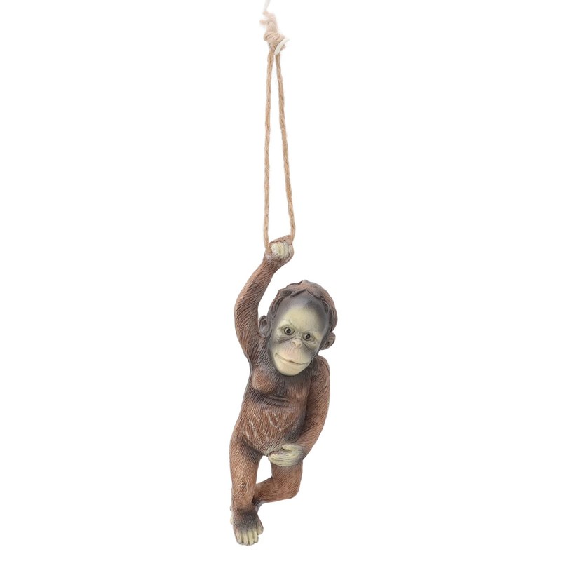 Monkey Hanging Statue, Hanging Monkey Garden Statue for Outdoors, Simulation
