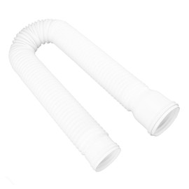 Rain Gutter Downspout Extension Flexible Down Spout Drain Extension Pipes Extendable from 20 to 59 Inches (White)