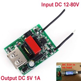USB DC Step Down Module 12V 24V 36V 48V 72V to 5V 1A Insulated Power Supply Buck Converter Stabilizer