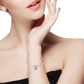 LONGLUCK Complete A~Z Alphabet Charm Letter Beads Solid 925 Sterling Silver Fits European Bracelets Necklace Women Jewellery Gift Options, Sterling Silver, Cubic Zirconia