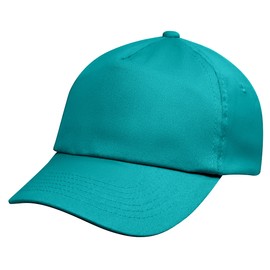 L4 Kids Plain Baseball Cap 5 Panel (Emerald, One Size)
