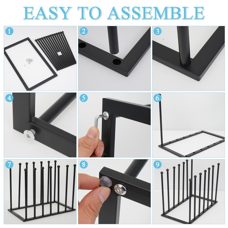 Metal Art Drying Rack Heavy-Duty Paint Display Stand Adjustable Multi-Tier