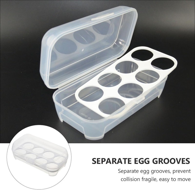 Operitacx 2Pcs Egg Storage Container Egg Holder for Refrigerator for