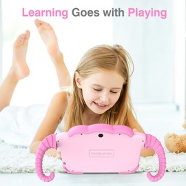Kids Tablet 7IN Toddler Tablets for Kids 3-7, Tablet for Toddlers Learning 32GB with Touch Screen Educational Games, GMS, Parent Controls, WiFi Edition Tablets for Child Boy Girl (Pink)