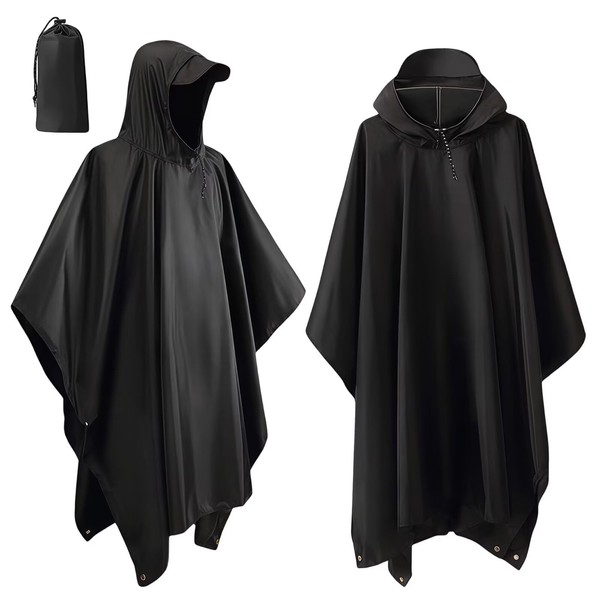 HeiDiga Rain Poncho, Men's, Women's, Raincoat, Poncho, Bicycle, Backpack, Waterproof,