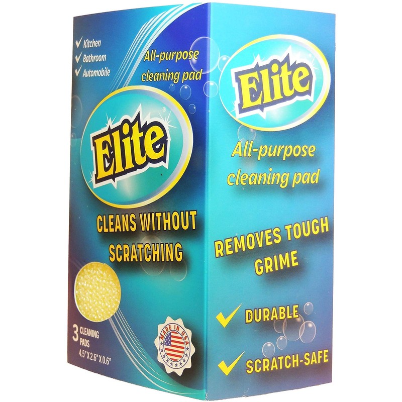 Elite All Purpose Cleaning Pad, 3 Pack, Non Scratch, Dish