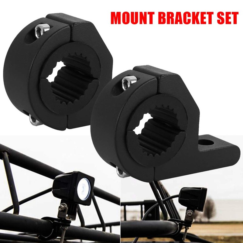 2pcs 19-30MM Universal Work Light Tube Clamp Mounting Bracket Bull