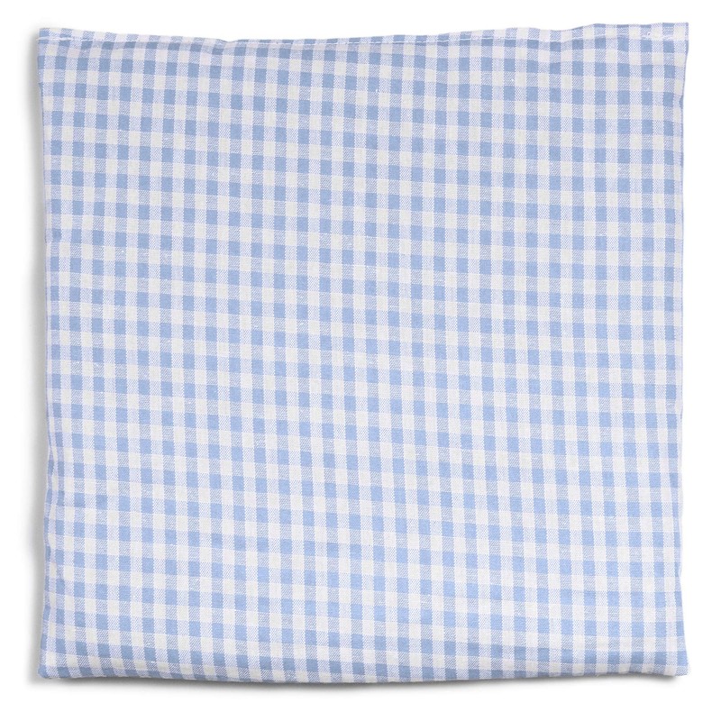 Grain Pillow 24 x 24 cm Organic Fabric Light Blue/White,