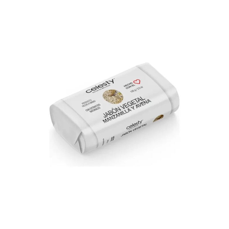 Jabón Artesanal Manzanilla Y Avena Glicerina 100g Mayoreo
